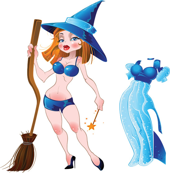 free vector Halloween witch vector